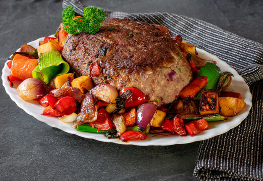 meatloaf with grilled vegetables