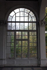 Fototapeta premium large stained glass old window