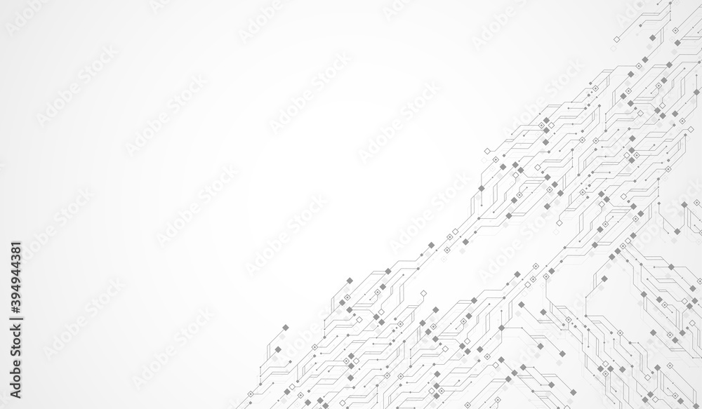 Leinwandbilder Abstract background with High-tech technology texture circuit board texture. Abstract circuit board banner wallpaper. Electronic motherboard vector illustration