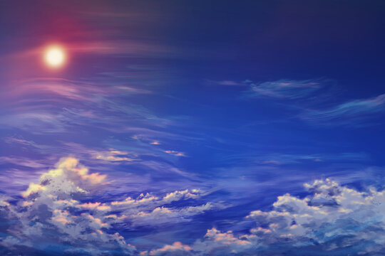 Stylish Sunset Calm Sky