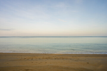 Beautiful sea scape at dusk in Phuket Thailand.
