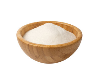 Small Crystals of White Sugar Isolated on White Background