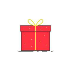 Christmas Gift - New Year Present - Vector Stock Illustration