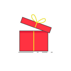 Christmas Gift - New Year Present - Vector Stock Illustration