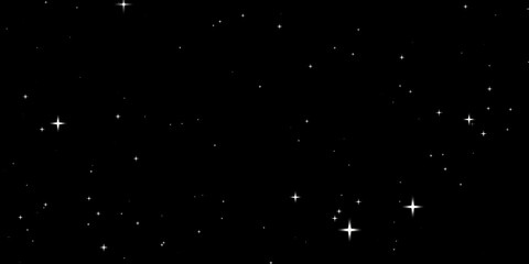 Glowing Stars Stock Image In Black Background