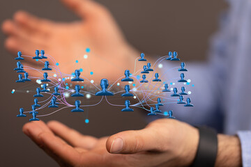 hierarchy connection team group digital