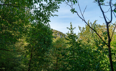 Vista dal sentiero 109AG da Poggio San Romualdo a Castelletta nelle Marche