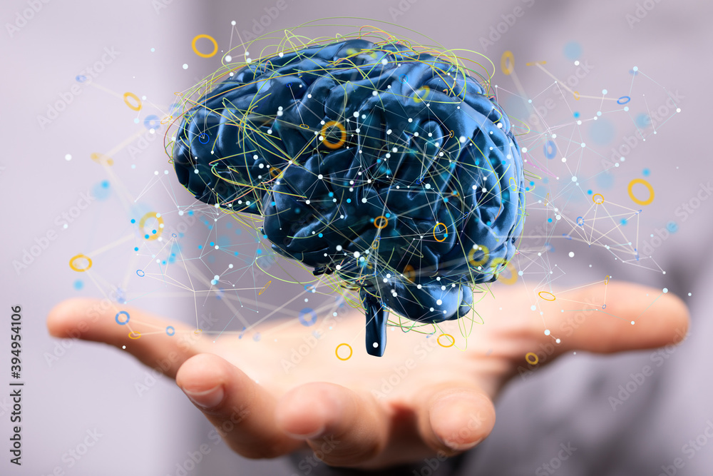 Poster information intelligence brain ai digtal 3d artificial intelligence