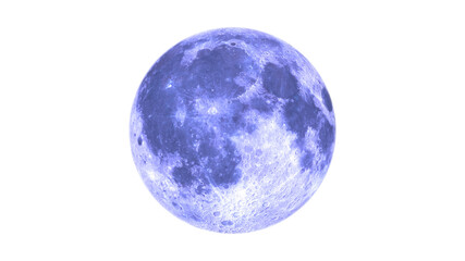blue full moon on a white background