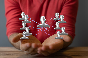 hierarchy connection team group digital