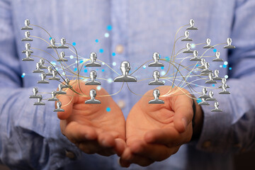 hierarchy connection team group digital