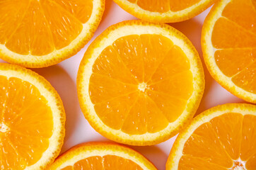 round cut slices of fresh orange