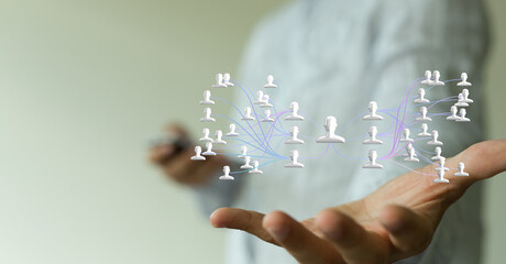 hierarchy connection team group 3d