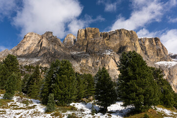 Fototapeta na wymiar Mountains Pass Sella Trentino Italy