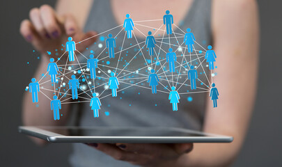 business conference team work connection digital concept