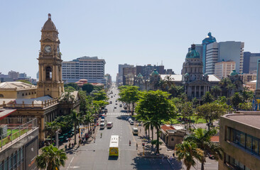 Durban, South Africa, City, Africa, City Centre, cars, buildings, city, Roads, People, Buildings, architecture, business, landscape, bus, panoramic, KwaZulu Natal, Tourism, Trees, Freedom, Peace, Sky 