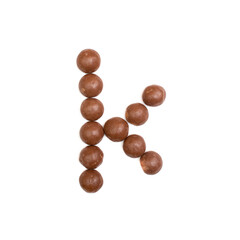 The 'K' written in chocolate Pepernoten