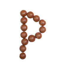 The 'P' written in chocolate Pepernoten