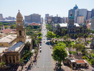 Durban, South Africa, City, Africa, City Centre, cars, buildings, city, Roads, People, Buildings, architecture, business, landscape, bus, panoramic, KwaZulu Natal, Tourism, Trees, Freedom, Peace, Sky 