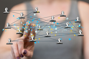 Obraz na płótnie Canvas organization chart team concept networking