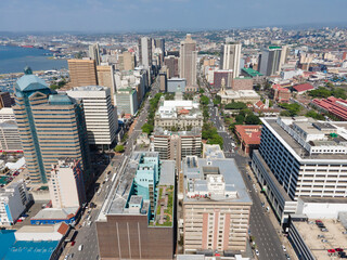 Durban, South Africa, City, Africa, City Centre, cars, buildings, city, Roads, People, Buildings, architecture, business, landscape, bus, panoramic, KwaZulu Natal, Tourism, Trees, Freedom, Peace, Sky 