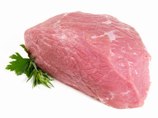 Raw Veal Roast - Haunch isolated