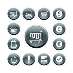 Set collection of shopping icons.