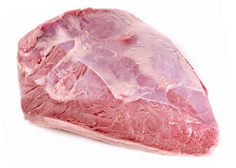 Raw Veal Silverside - Isolated on white Background