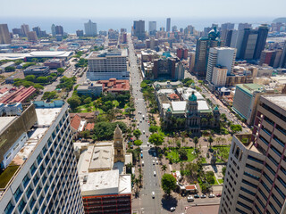Durban, South Africa, City, Africa, City Centre, cars, buildings, city, Roads, People, Buildings, architecture, business, landscape, bus, panoramic, KwaZulu Natal, Tourism, Trees, Freedom, Peace, Sky 