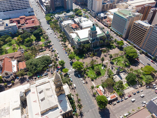 Durban, South Africa, City, Africa, City Centre, cars, buildings, city, Roads, People, Buildings, architecture, business, landscape, bus, panoramic, KwaZulu Natal, Tourism, Trees, Freedom, Peace, Sky 