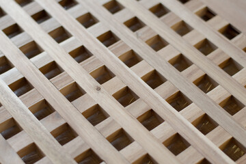 wood grate close-up view