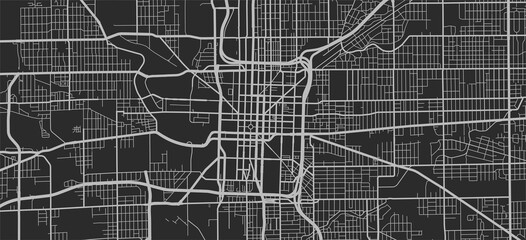 Urban city map of Indianapolis. Vector poster. Grayscale street map. © Kostiantyn