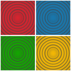 Pop art retro cartoon circles looney movie for conceptual design. Vector illustration halftone gradient. Round multi color pattern template - obrazy, fototapety, plakaty