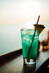 Vibrant Cocktail on a Boat
