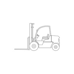 forklift drawing on white background