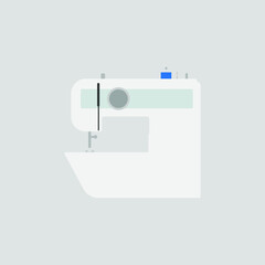 sewing machine drawing on white background