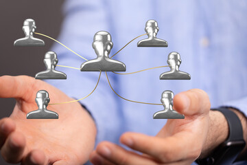 hierarchy connection team group digital