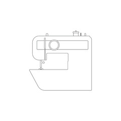 sewing machine drawing on white background