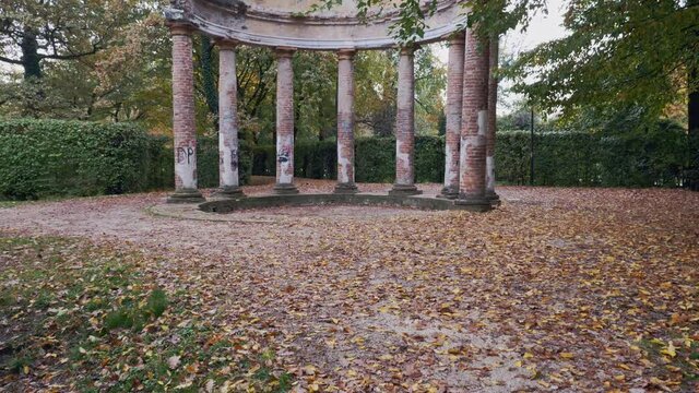 The Tempietto d'Arcadia: Small Temple in Neoclassical Style in the Ducal Park of Parma, Italy