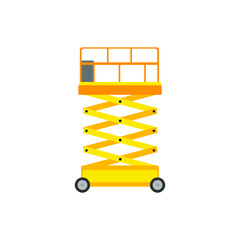 drawing of lift platform on white background