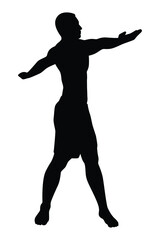 Healthy sport man silhouette vector