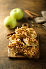 Traditional homemade apple pie with spices