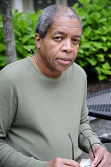 Fototapeta premium African american male expressions outdoors.