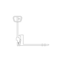 pallet truck drawing on white background