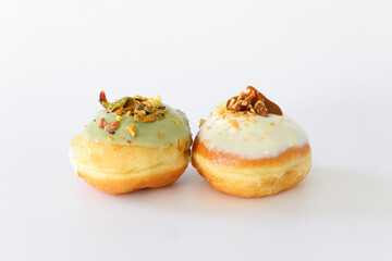 image of donuts. isolated on white. jewish holiday Hanukkah symbol