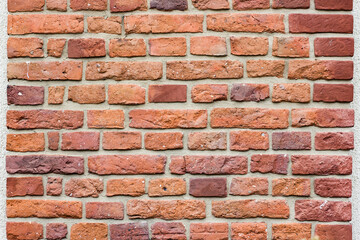 texture, red brick wall, real masonry.