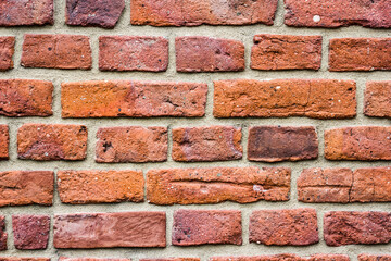 texture, red brick wall, real masonry.