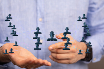 hierarchy connection team group digital