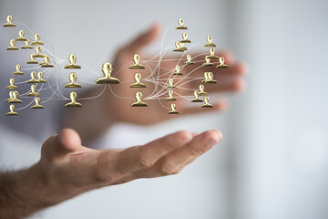 hierarchy connection team group digital
