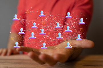 conference team work connection digital concept